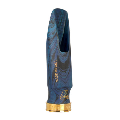 BRAHMA blue marbled Alto Saxophone mouthpiece back baffle