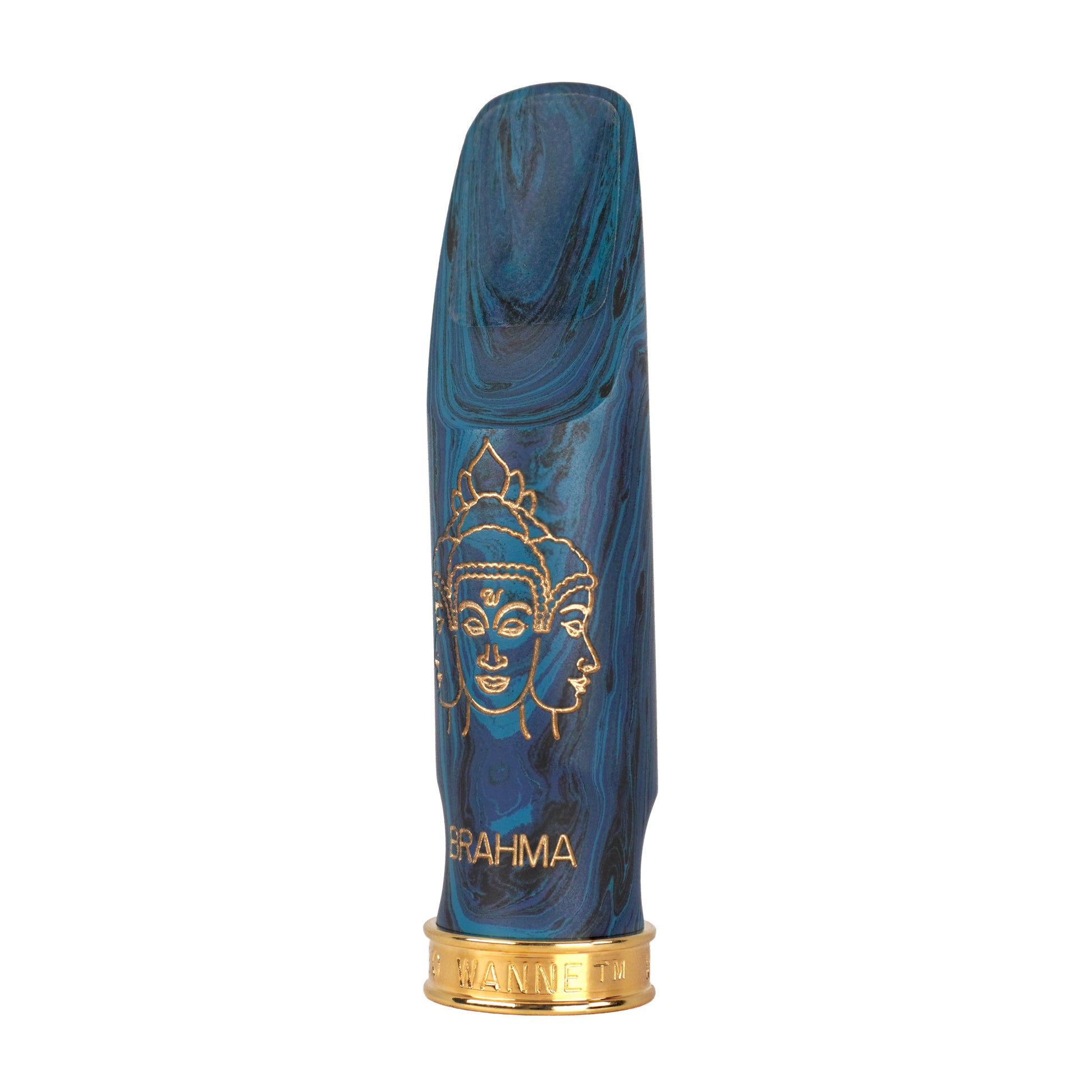 BRAHMA blue marbled Alto Saxophone mouthpiece side