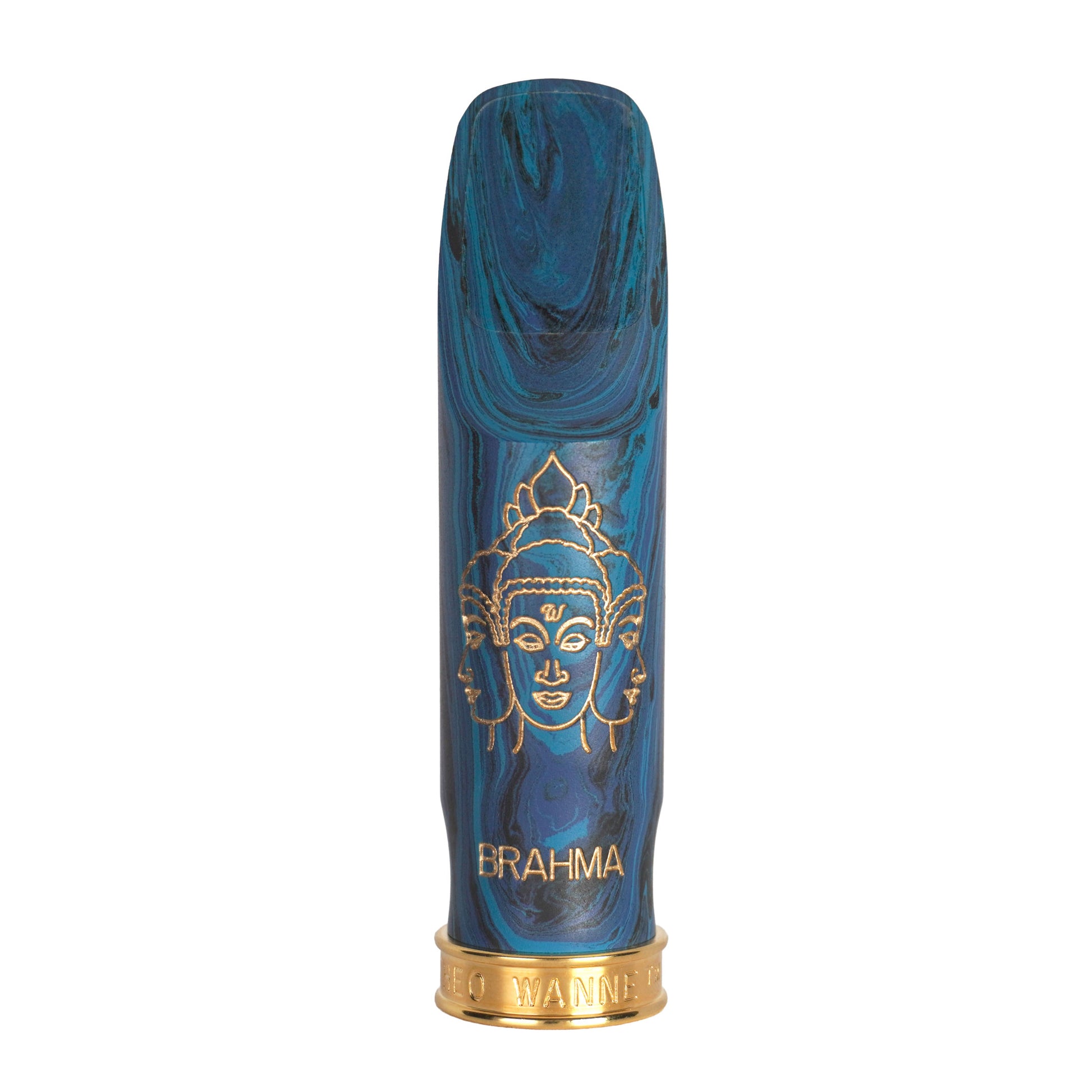 BRAHMA blue marbled Alto Saxophone mouthpiece front