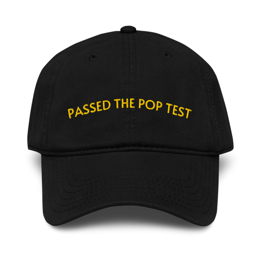 passed the pop test hat black front