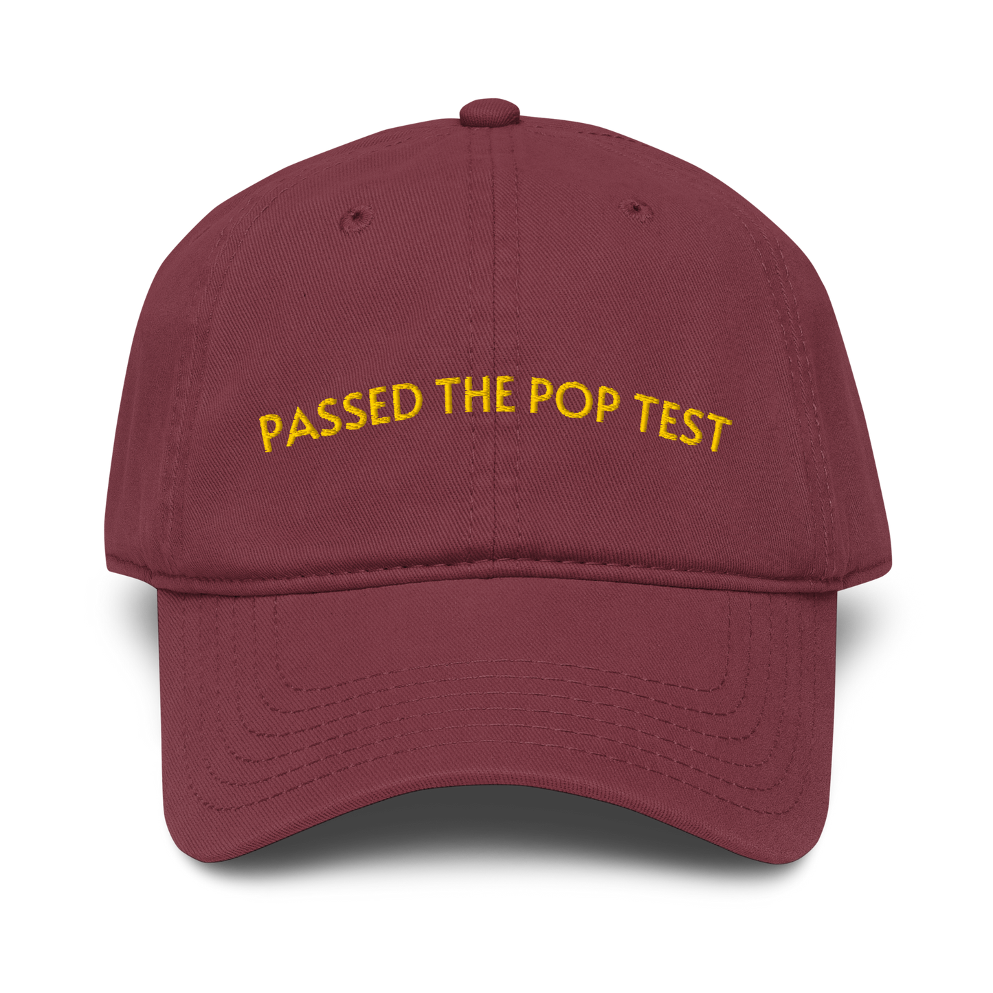 passed the pop test hat maroon