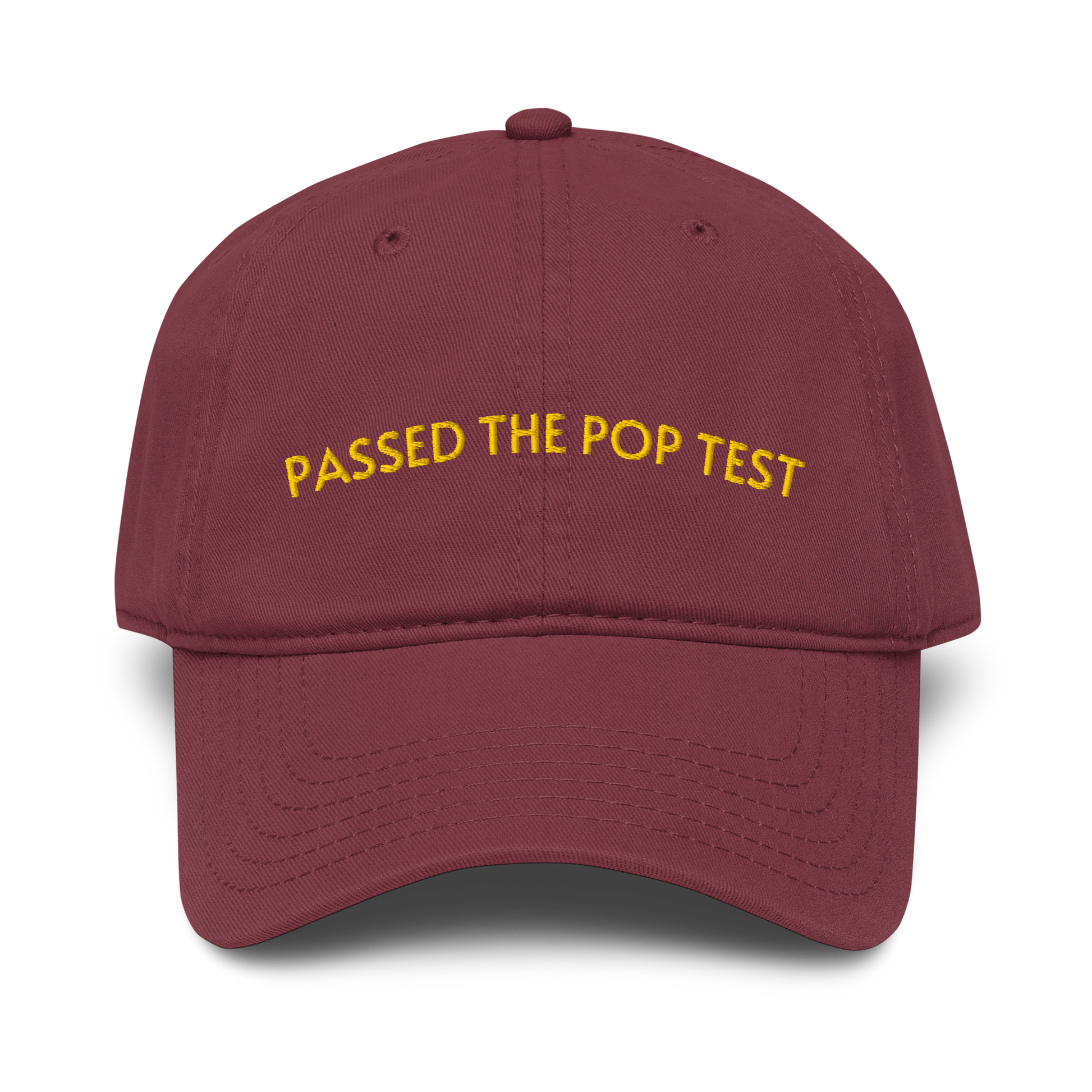 passed the pop test hat maroon